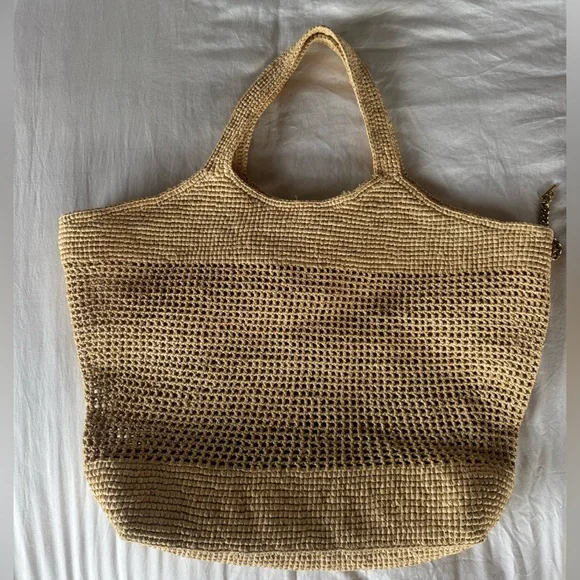 AUTHENTIC Yves Saint Laurent ICARE bag in raffia - Picture 7 of 7